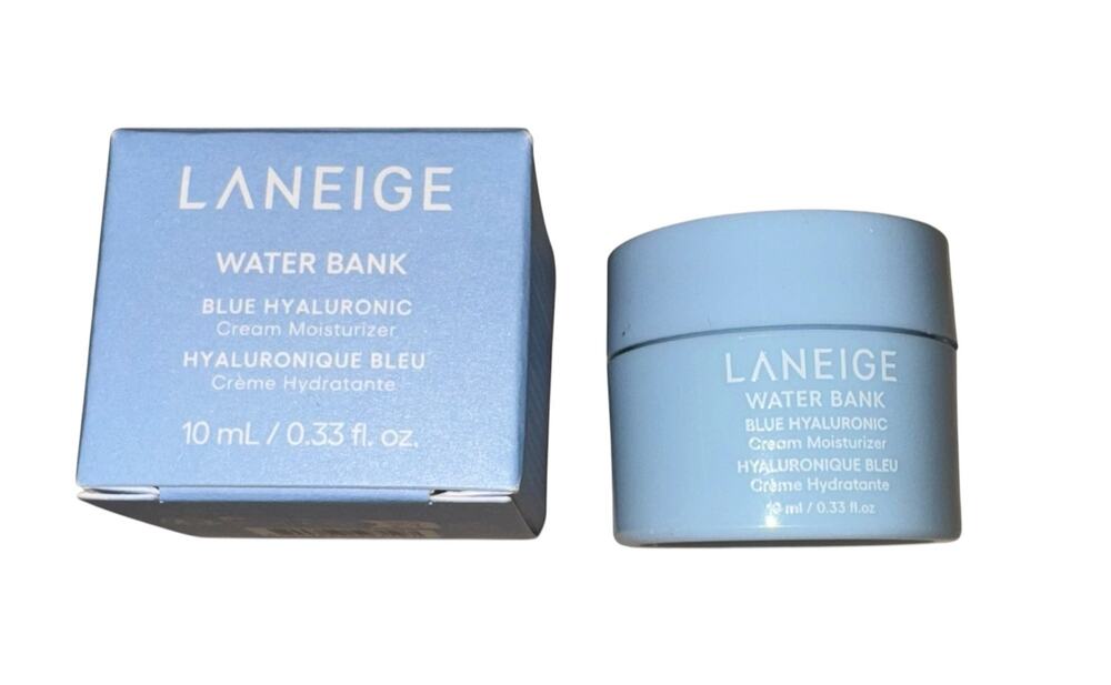 New Laneige Water Bank Blue Hyaluronic Cream Moisturizer Travel 10 ml Luxury